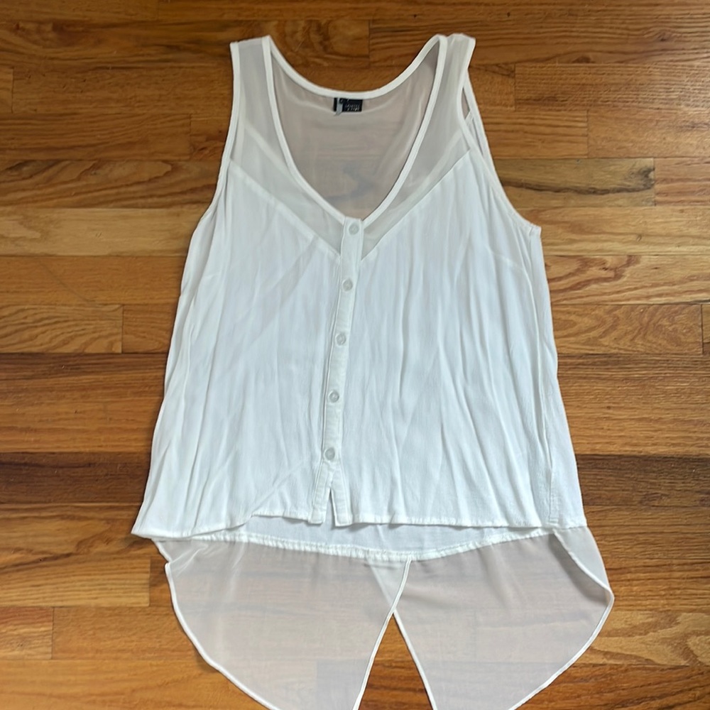 White top! Sparkle & fade size L